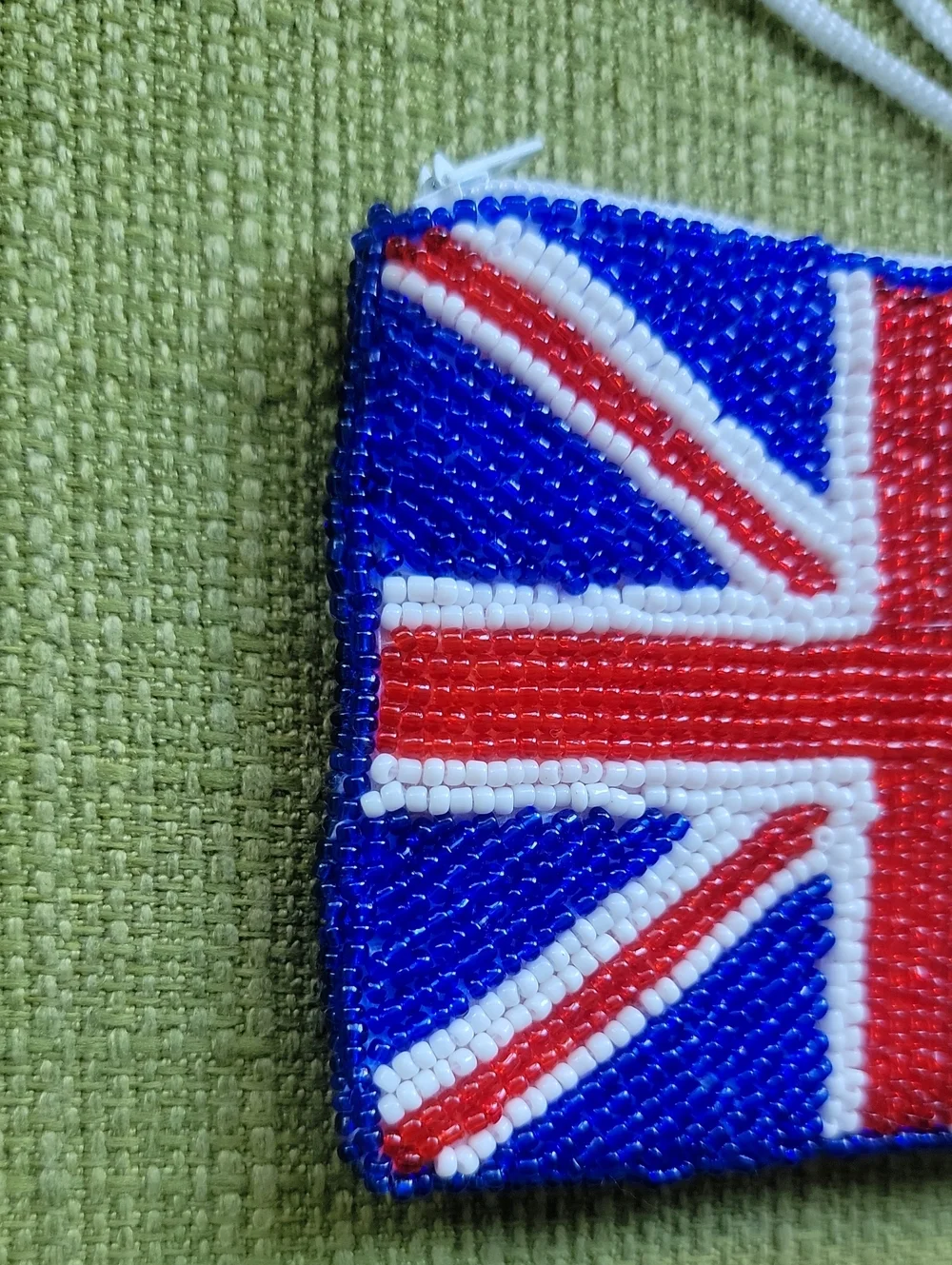 Stanley Beaded Union Jack Wristlet in Blue, Red & White
